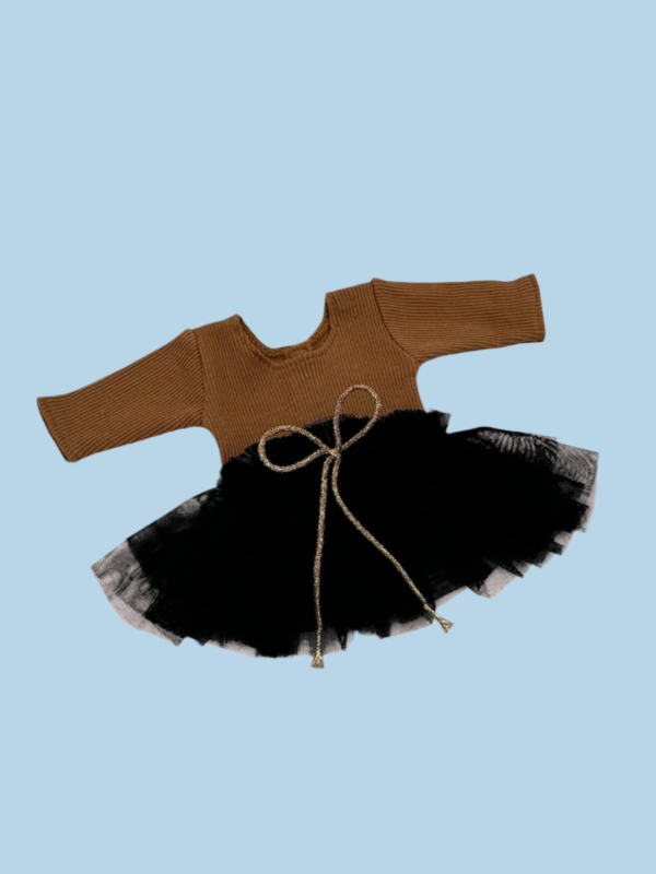 Minikane Doll Clothes | Doll Tutu Bodysuit - Espresso Noir Fashion - Image 2